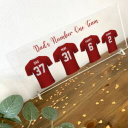 Personalised Football Shirt Plaque - Father's Day Birthday Gift Dad Daddy Grandad Christmas Gifts For Men Team - thumbnail 2