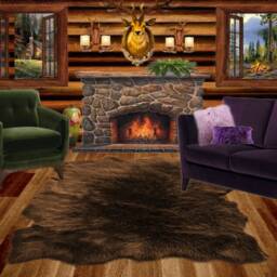 Faux Fur Area Rug - Sheepskin Pelt Shape, Usa Handmade - thumbnail 3