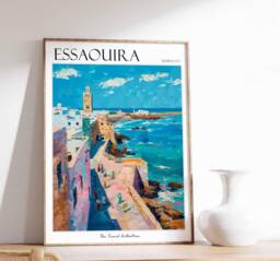 Essaouira Morocco Travel Poster Coastal City Print - thumbnail 1