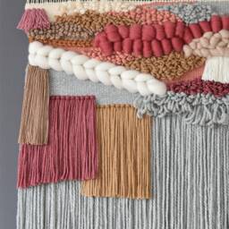 Large Handwoven Wool Tapestry Boho Wall Art Decor - thumbnail 2