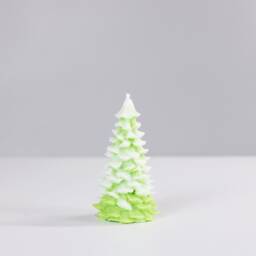 Small Snowy Christmas Tree Candle - thumbnail 3