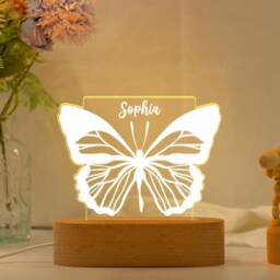 Personalized Acrylic Night Light, Seashell Led Light, Under The Sea, Mermaid, Kids Bedroom, Nursery Decor, Baby Shower Gift, Holiday Gift - thumbnail 3