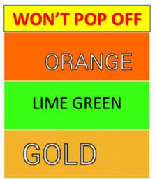 Won't Pop Off Split King/California Sheets Gold, Orange, Lime Green Deep Pocket