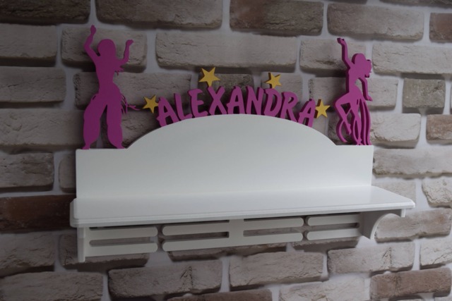 Personalized Dancer Trophy Medal Shelf Gift For Sport Wall Wood Decor Name Holder Custom Rack Hanger Display Case - image 1