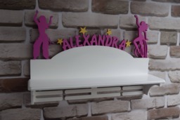 Personalized Dancer Trophy Medal Shelf Gift For Sport Wall Wood Decor Name Holder Custom Rack Hanger Display Case - thumbnail 1