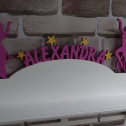 Personalized Dancer Trophy Medal Shelf Gift For Sport Wall Wood Decor Name Holder Custom Rack Hanger Display Case - thumbnail 3