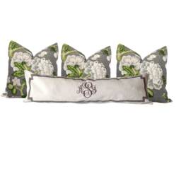 Body Pillow Cover, Monogram Long Personalized Covers, Queen Bedroom Pillows For Couples - thumbnail 1