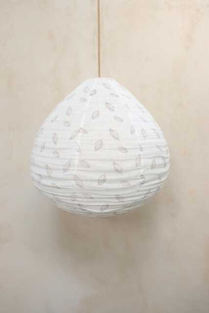 Kids/Nursery Linen Shades - Little Leaf Prints Charcoal On Off-White - image 1