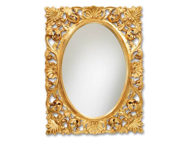 Wall Mirror in Baroque Style Gold Leaf - Made Italy Louis Xiv Carved Antique Mirror French Style Victorian Classic Item #8056 - image 1