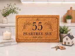 Custom House Number Doormat - Street Name Mat - Personalised & New Home Gift - thumbnail 1