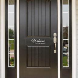 Welcome To Our Home Decal Front Door - Entryway Or Wall Vinyl Sticker - Great Gift Idea/Decor - thumbnail 2