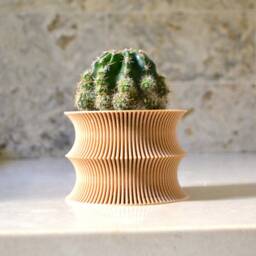 "Wooden Planter ""Curvy" - thumbnail 3