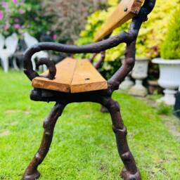 Garden Park Memorial Bench Cast Iron Oak - thumbnail 3
