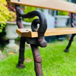 Garden Park Memorial Bench Cast Iron Oak - thumbnail 2