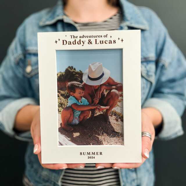 The Adventure Of Daddy & Lucas - Personalised Photo Frame Perfect Dad Birthday Gift & Father's Day Present Cherish Memories Together - image 1