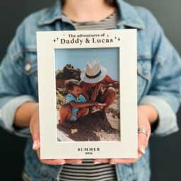 The Adventure Of Daddy & Lucas - Personalised Photo Frame Perfect Dad Birthday Gift & Father's Day Present Cherish Memories Together