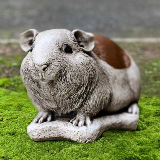 Stone Guinea Pig Sculpture Outdoor Garden Rodent Figurine Concrete Pet Statue Animal Decor Cement Cavy Ornament Pig Lover Gift Yard Art - image 1