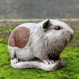 Stone Guinea Pig Sculpture Outdoor Garden Rodent Figurine Concrete Pet Statue Animal Decor Cement Cavy Ornament Pig Lover Gift Yard Art - thumbnail 2