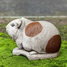 Stone Guinea Pig Sculpture Outdoor Garden Rodent Figurine Concrete Pet Statue Animal Decor Cement Cavy Ornament Pig Lover Gift Yard Art - thumbnail 4
