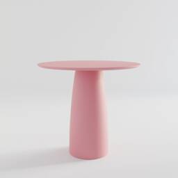 Antique Pink Round Dining Table Japandi Minimalist Style - D850