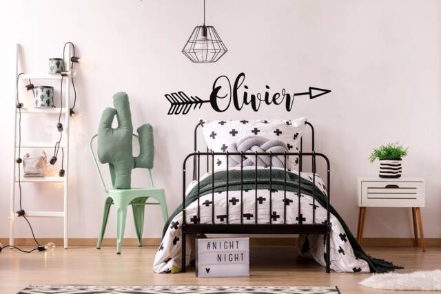 Boho Name Nursery Wall Decal Personalized Arrow Sticker #89 - image 1