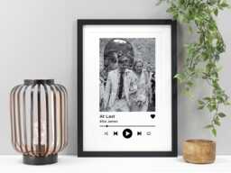 Custom Song Photo Print - Personalised Music Gift First Dance, Wedding, Anniversary, Birthday Present Va066 - thumbnail 1