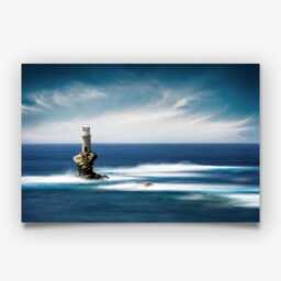 Tourlitis Lighthouse Print, Greece Coastal Photography Wall Art, Ocean Seaside Decor - thumbnail 3