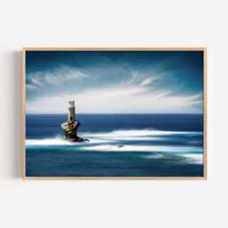 Tourlitis Lighthouse Print, Greece Coastal Photography Wall Art, Ocean Seaside Decor - thumbnail 2