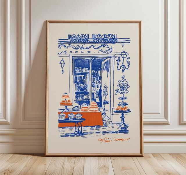 Vienna Caf?? Poster, European Streetfront Art Print - image 1