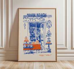 Vienna Caf?? Poster, European Streetfront Art Print - thumbnail 1