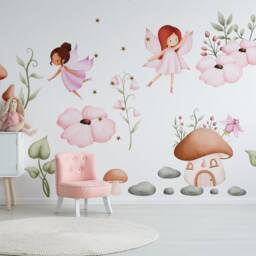 Fairy Wall Decal Watercolor Flying Fairies For Girls' Room - thumbnail 2
