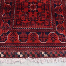 Handmade Wool Turkmen Runner Rug Afghan Bokhara Hallway Decor - 19.6x2.7Ft - thumbnail 4
