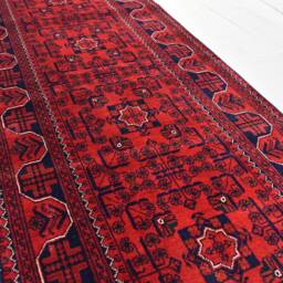 Handmade Wool Turkmen Runner Rug Afghan Bokhara Hallway Decor - 19.6x2.7Ft - thumbnail 3