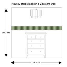 Green Stripe Wallpaper Boarder Removable Wall Sticker - Circus Theme Nursery & Playroom Decor - thumbnail 2