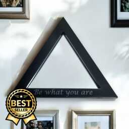 Triangular Acrylic Mirror With Color Frame & Hooks - thumbnail 1