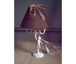 Patinated Angel Lamp Kaolin & Taupe - thumbnail 1
