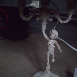 Patinated Angel Lamp Kaolin & Taupe - thumbnail 2