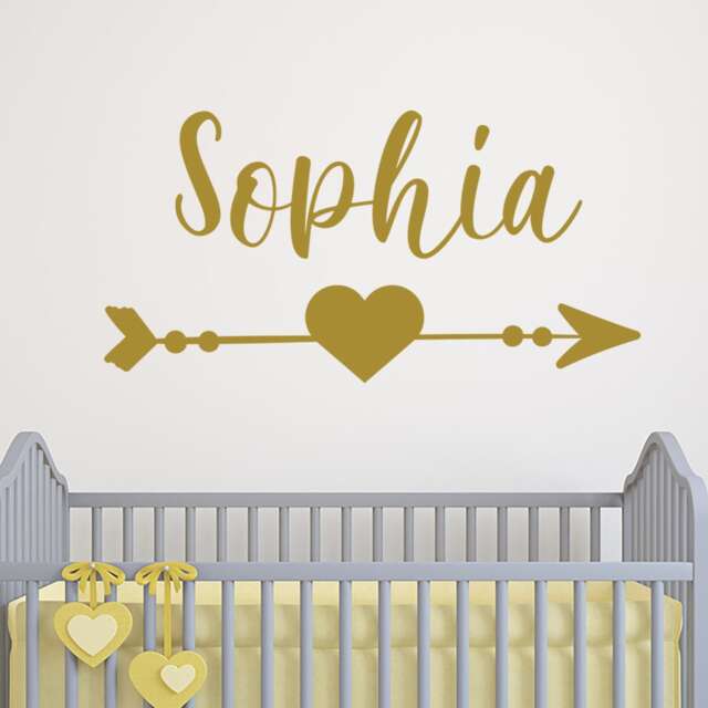 Personalized Name Wall Decal Arrow, Sticker Nursery Vinyl, Boho Decor, Rustic Decor. Girls Arrow Dm144 - image 1