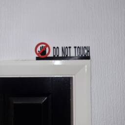 Do Not Touch Door Topper, Shelf Decor, Wall Quirky Home Interior Gift, Door Decoration - thumbnail 1