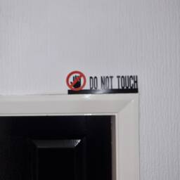 Do Not Touch Door Topper, Shelf Decor, Wall Quirky Home Interior Gift, Door Decoration - thumbnail 3