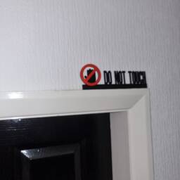 Do Not Touch Door Topper, Shelf Decor, Wall Quirky Home Interior Gift, Door Decoration - thumbnail 2