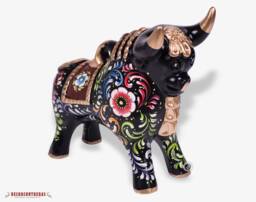 Hand-Painted Pucara Bull 8.5 - thumbnail 1