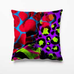 Neon Animal Print Cushion Velvet 45cm X Cushions Pillows Limited Edition - thumbnail 1