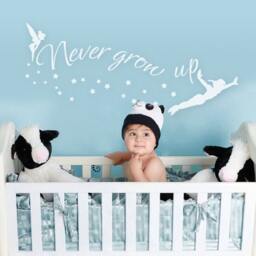 Peter Pan & Crew Never Grow Up Wall Decals Mural Arts Sticker For Interior Decor Kids Inspiration Vinyl Decal Nursery Neverland Stars - 145 - thumbnail 1