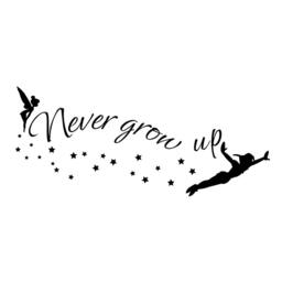 Peter Pan & Crew Never Grow Up Wall Decals Mural Arts Sticker For Interior Decor Kids Inspiration Vinyl Decal Nursery Neverland Stars - 145 - thumbnail 3
