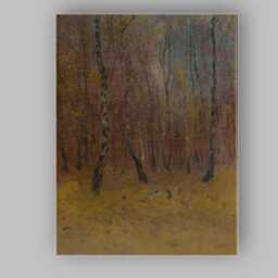 Autumn Woodland Birch Trees Golden Forest Floor Impressionist Canvas Wall Art Print Decor Picture Ready To Hang - thumbnail 1