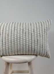 Harlow - Shingle - Gilman Cream Woven Yarn Weave Handmade Cushion Cover - thumbnail 1