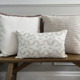Harlow - Shingle - Gilman Cream Woven Yarn Weave Handmade Cushion Cover - thumbnail 4