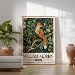 William Morris Fox Art Print, Vintage Exhibition Poster - thumbnail 2