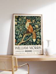 William Morris Fox Art Print, Vintage Exhibition Poster - thumbnail 1